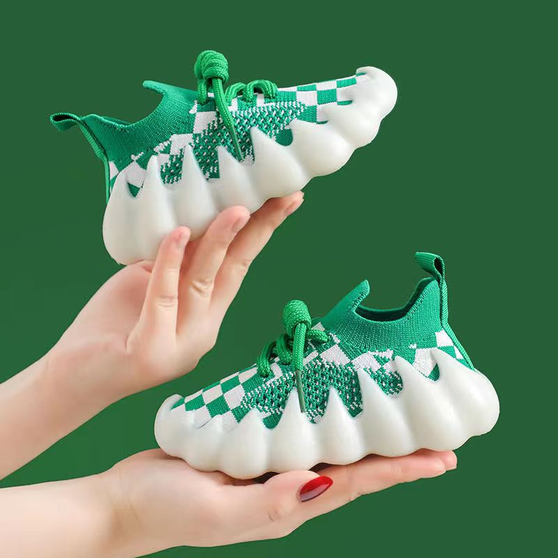 New Octopus Design Children Sping/Summer Breathable Mesh flying woven Upper Anti-slip children's shoes