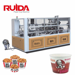 KFC Large Sized Paper Bucket Forming Machine Automatic High Speed Big Paper Bowl Machine Popcorn Cup Machine