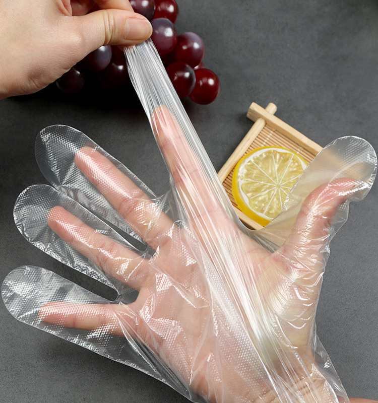 work gloves disposable plastic food gloves  factory polyethylene glove household customized 100PCS of box kitchen cheapest price