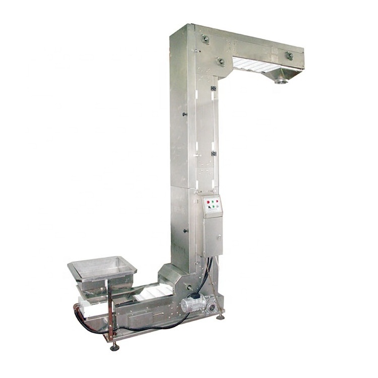 Automatic food stainless steel durable Z type bucket elevator grain snacks nuts chips conveying equipment