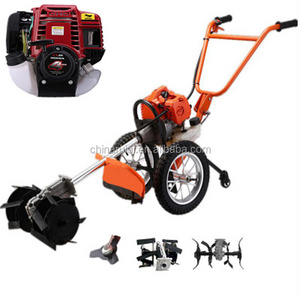 Hand push 4 stroke engine tiller weeding machine grass cutter machine