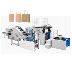 New Product Food Sheet Feed Fully Automatic Handle Brown Paper Bag Making Machine