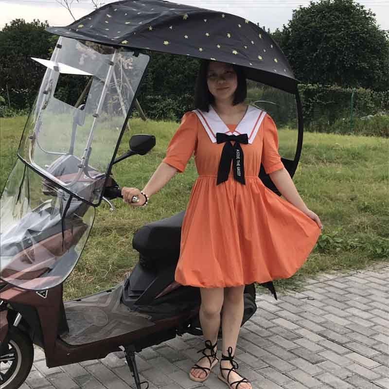 Universal Car Motor Scooter Umbrella Mobility Sun Shade Rain Cover Waterproof