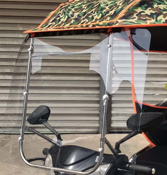 scooter umbrella canopy waterproof sunshade for motorcycle printing logo available rain proof windproof