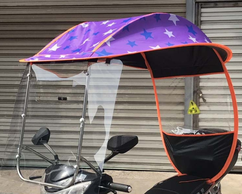 Hot sale full cover scooter umbrella covered electric bike umbrella waterproof windproof sunshade motorcycle umbrella for rain