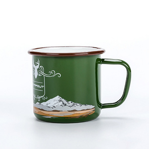 High Quality Vintage Souvenir Enamel Coffee Cup 8CM Enamelled Mug Travel Coffee Enamel Mugs Contemporary Sublimation Tumbler