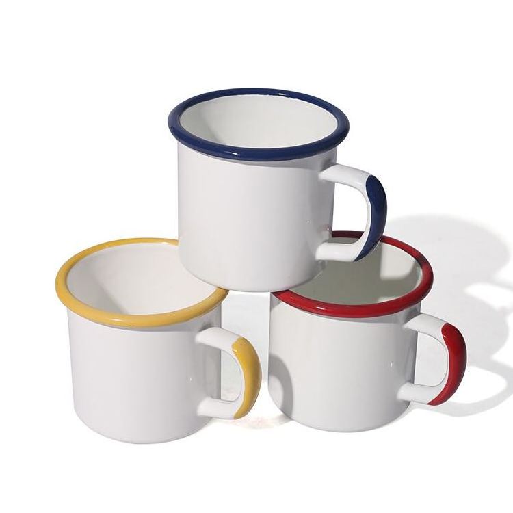 Cheap Enamel Mug Camping Coffee Cup Extra Glossy Enamel Mug Mugs Coffee