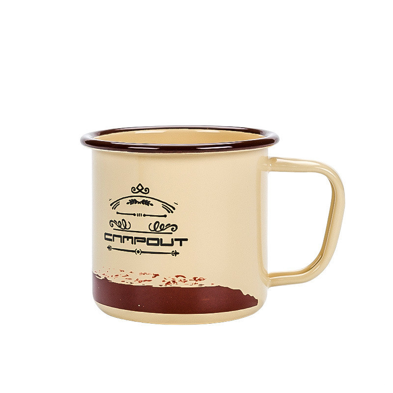 High Quality Vintage Souvenir Enamel Coffee Cup 8CM Enamelled Mug Travel Coffee Enamel Mugs Contemporary Sublimation Tumbler