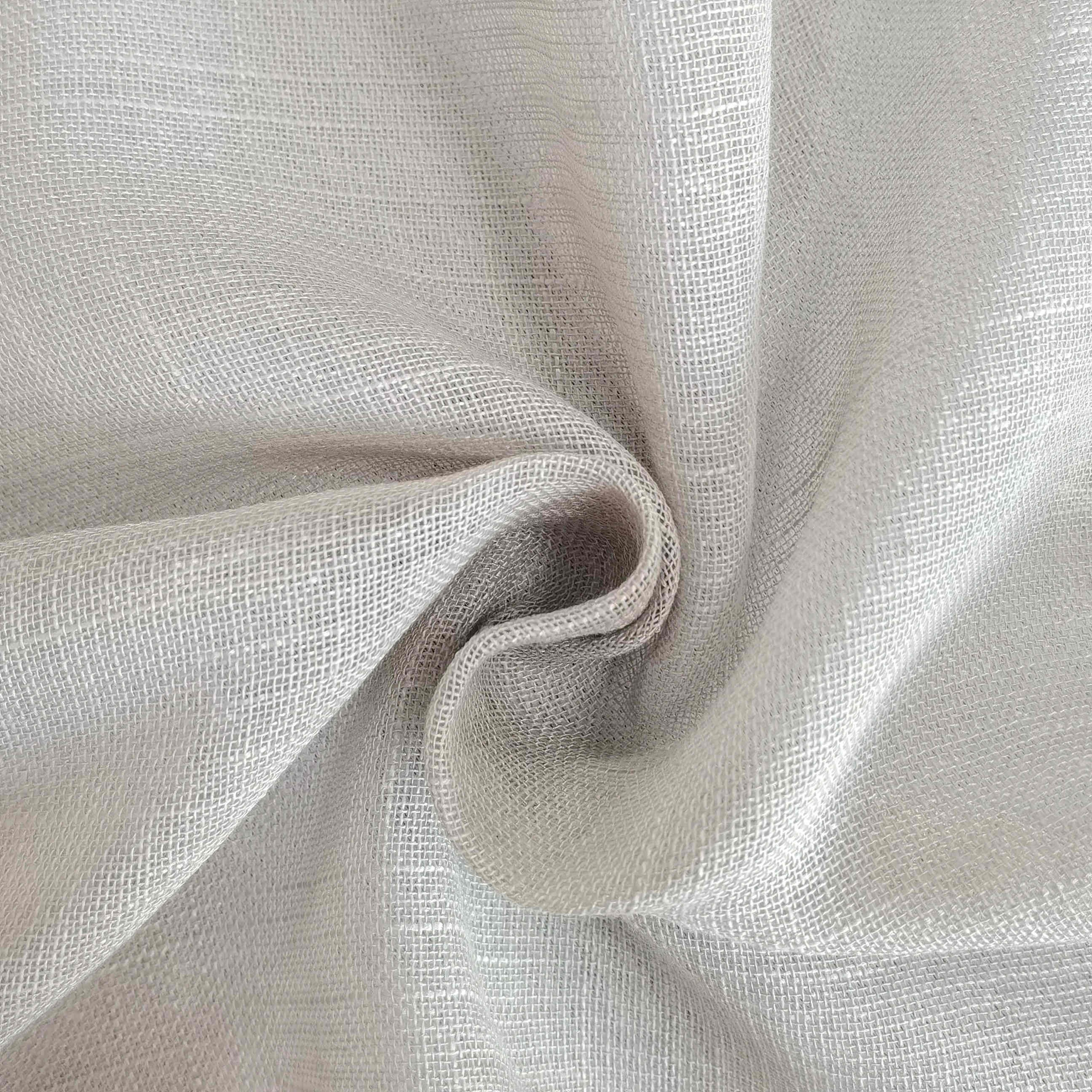 Hot Selling Cheap Sheer Curtain Fabric Doris Slub Best Quality Polyester Linen Sheer For Hotel Window Curtain Fabric