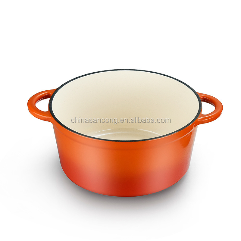 Hot Sale Cast Iron Pot Enamel Pot Cookware Cast Iron Double Ears Enamel Pot Cooking