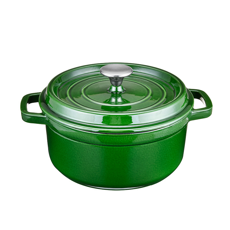 cast iron cookware kitchen ware round enamel casseroles cooking pot with lid