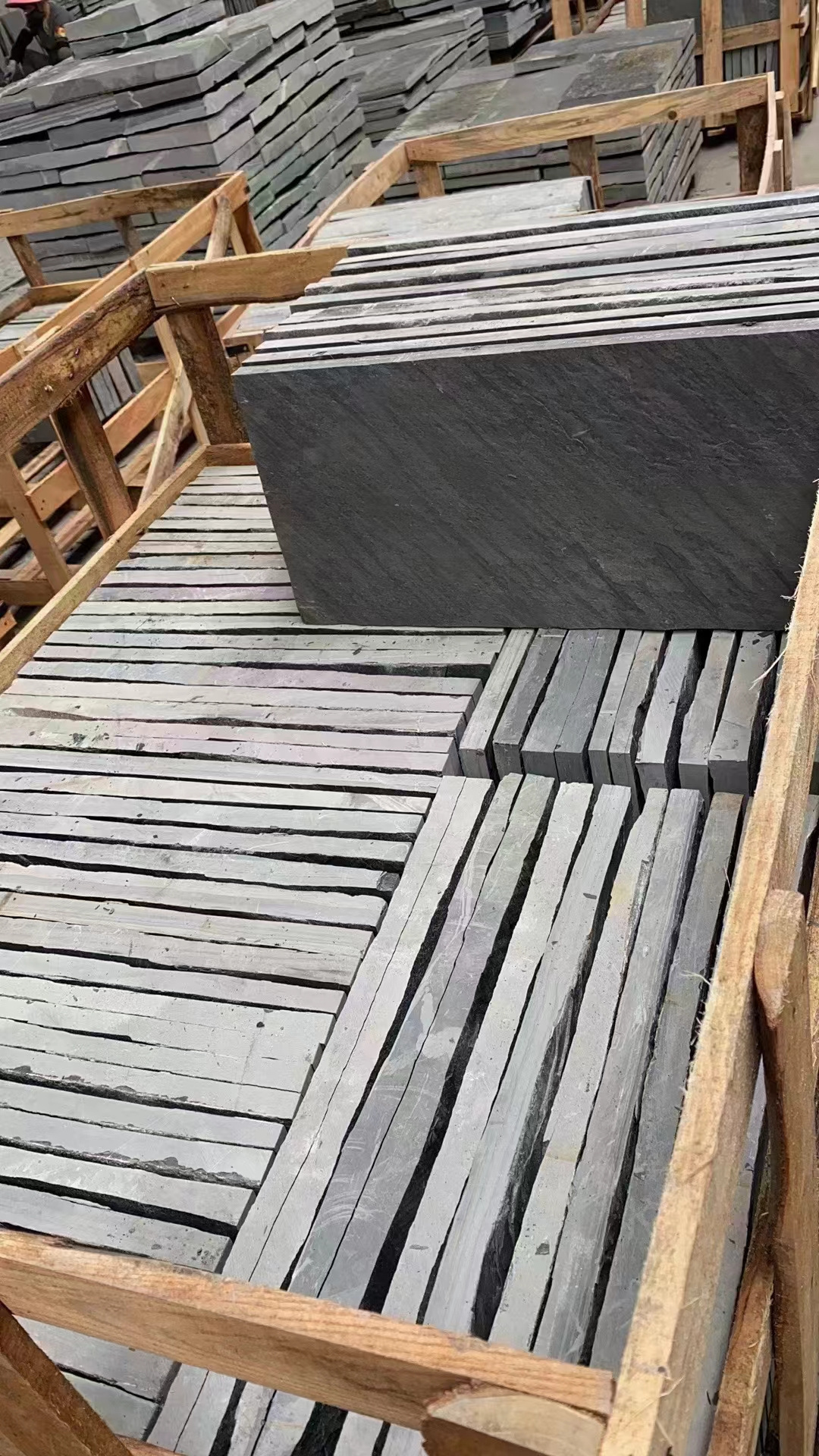 XINFENHRUI own quarry Direct Sale garden step stone cut to size natural paving stone slate tiels