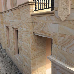 Origin direct selling natural yellow tiles decorative exterior sandstone wall panels veneer cladding