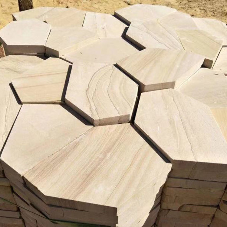 High quality cheap natural sandstone paving flagstone tile for garden for wall cladding