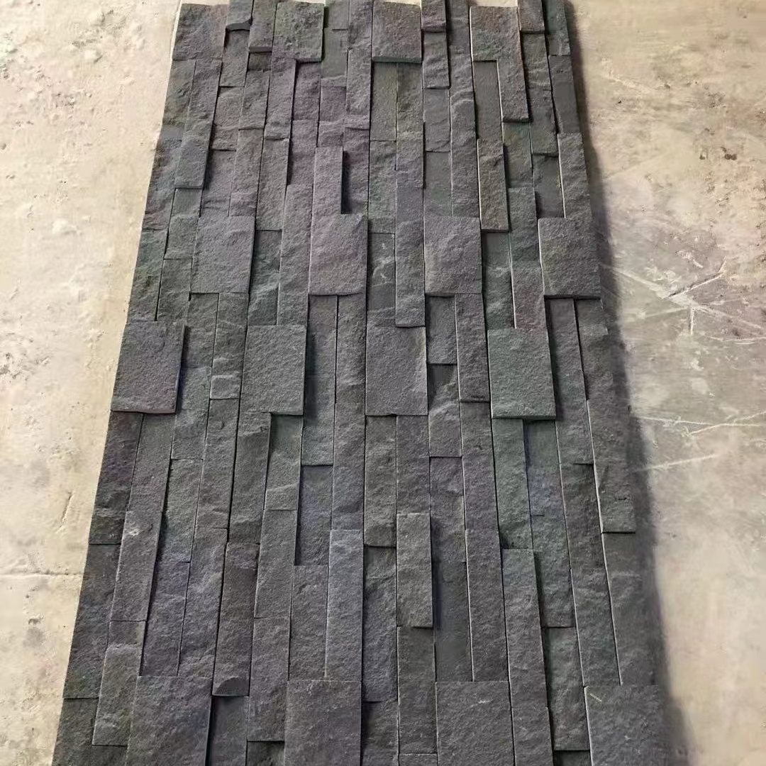 Natural black Wall Cladding Cultural stone Garden Decorate Outdoor Building Material wall veneers blue Sandstone