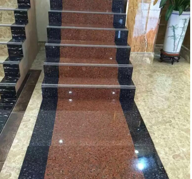 foshan stock stair tile marble design non slip groove surface 1200*470mm stair tile