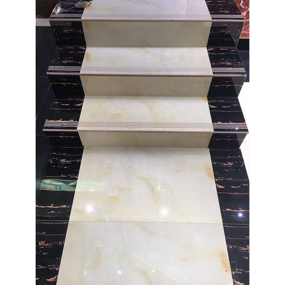 foshan stock stair tile marble design non slip groove surface 1200*470mm stair tile