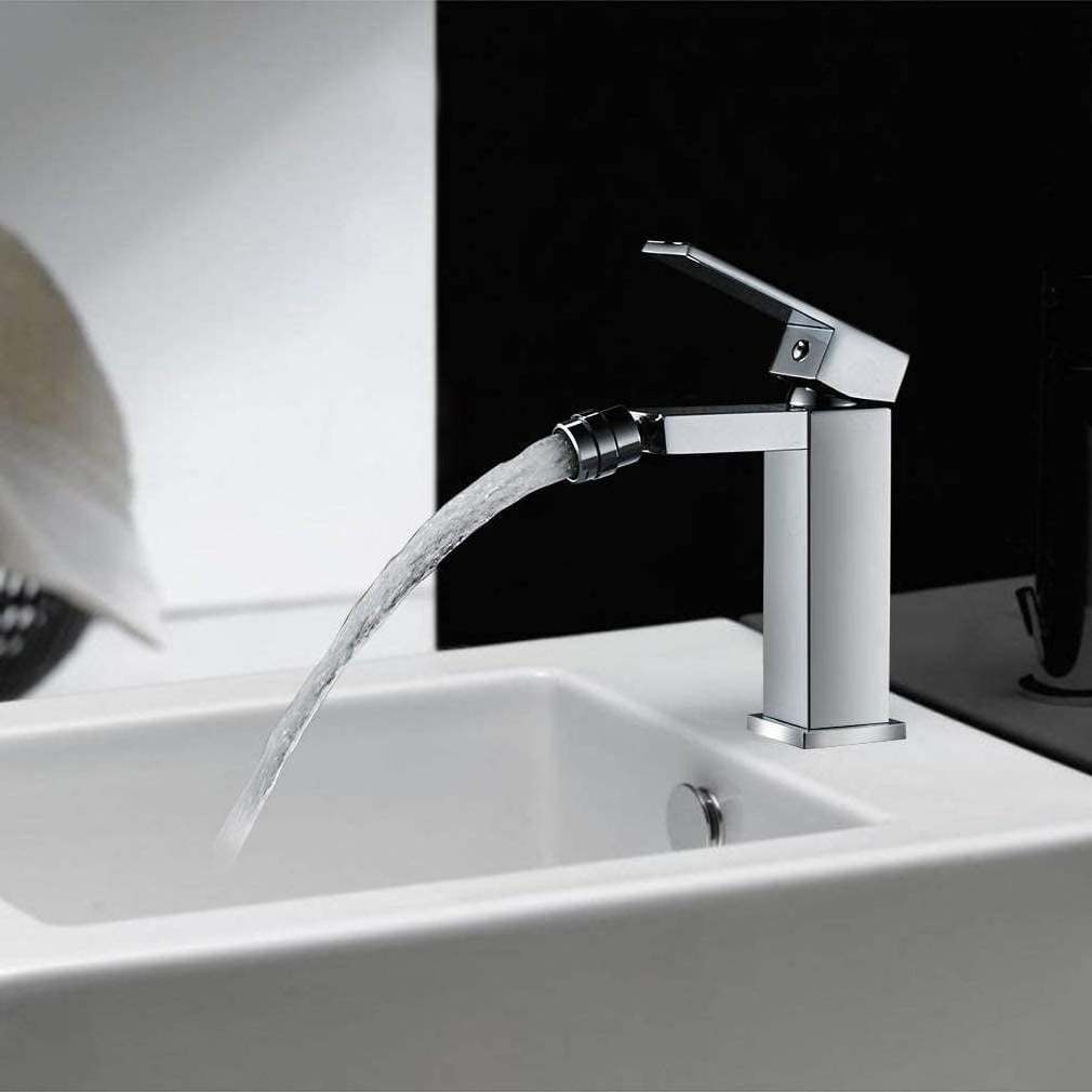 Universal Swivel Adjustable Tube Rotated Black Universe Sink Tap Silicone Kitchen Faucet