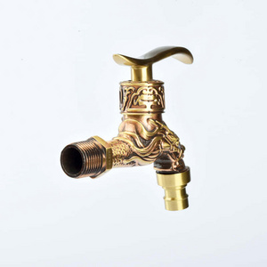 Unique Dragon Tap Design Bathroom  Single  Handle Waterfall Brass Basin Faucet