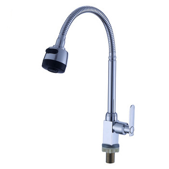 Best Commercial New Style Fashion Deck Mounted Stainless Steel Single Handle Pull Out Sprayer Kitchen Taps Sink Faucet