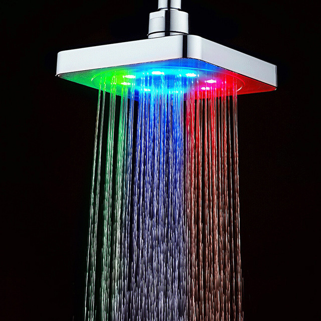 Sanyin Factory Manufacture Good Quality Fashionable Design 7 Color LED Lights Shower Overhead For Steam Shower Head