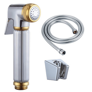 Middle East Top Selling Antique Brass Bidet Toilet Sprayer Set Water Saving Bathroom Shattaf Set