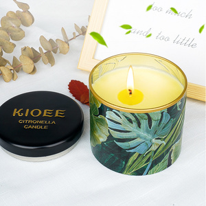 Wholesale Stock Candles Outdoor Camp Home Bug Mosquito Repellent Use Citronella Scented Soy Wax Candle