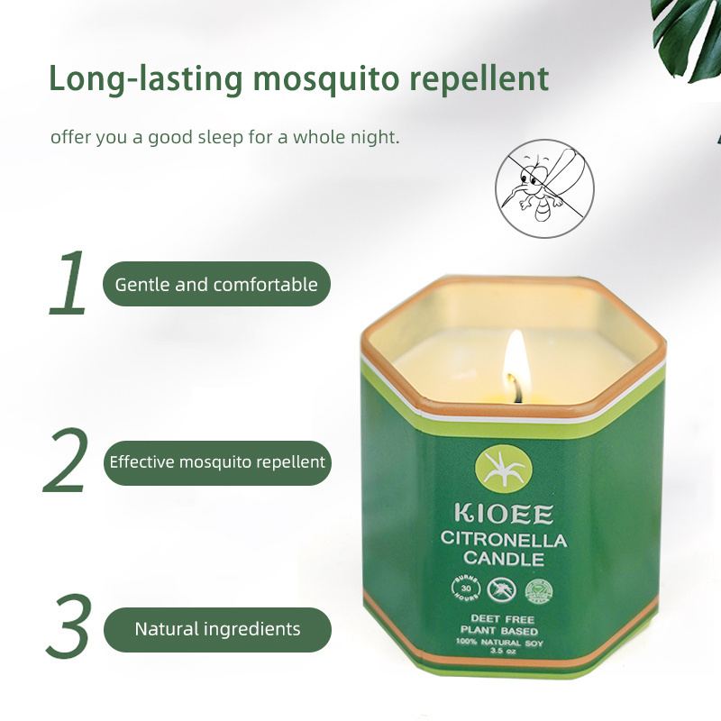 Bedroom Natural Ingredient Citronella Oil Mosquito Repellent Scented Candles