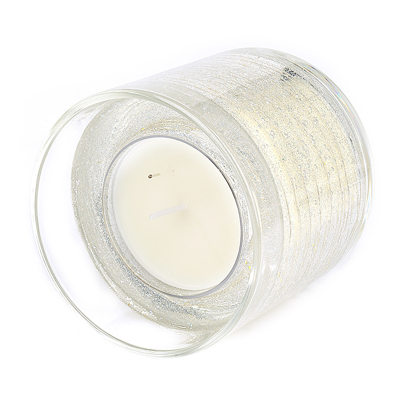 Unique Luxury Scented Candles with LED Light Wholesale Gel Large Glass Jelly Soy Wax Candle