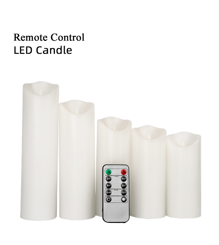 Factory LED Candle Paraffin Wax Pillar Flameless With Remote Control Velas LED Candles