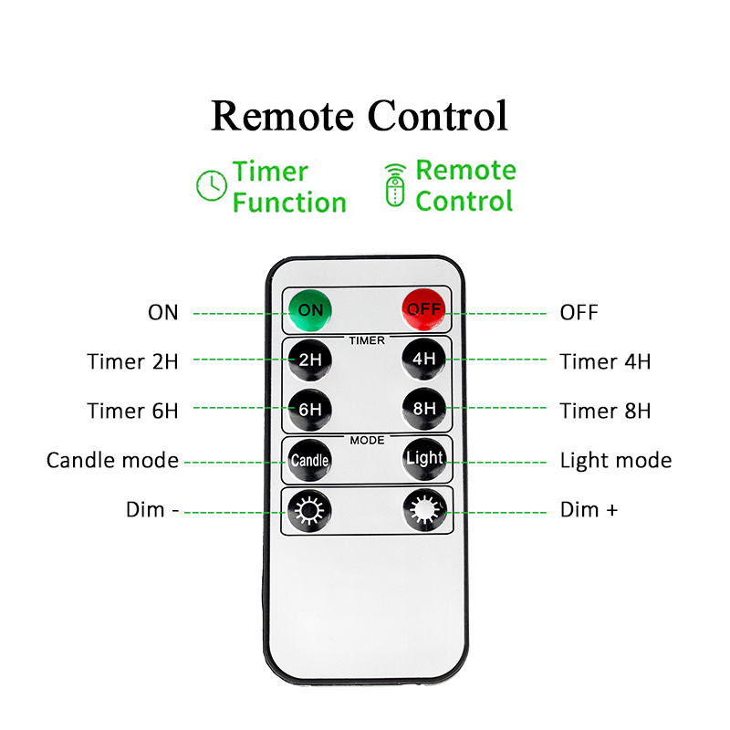 Remote Control Night Light Simulation Flame Decorative Candles LED Flameless & Flickering LED Candles