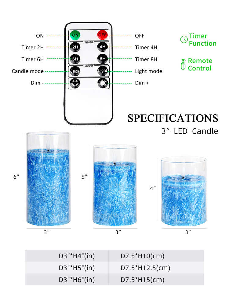 Realistic And Bright Flickering Holiday Gift Flameless Battery Operated Candles For Wedding Decoration