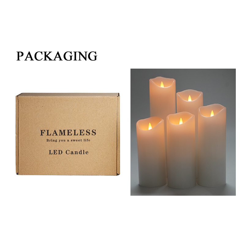 Factory LED Candle Paraffin Wax Pillar Flameless With Remote Control Velas LED Candles