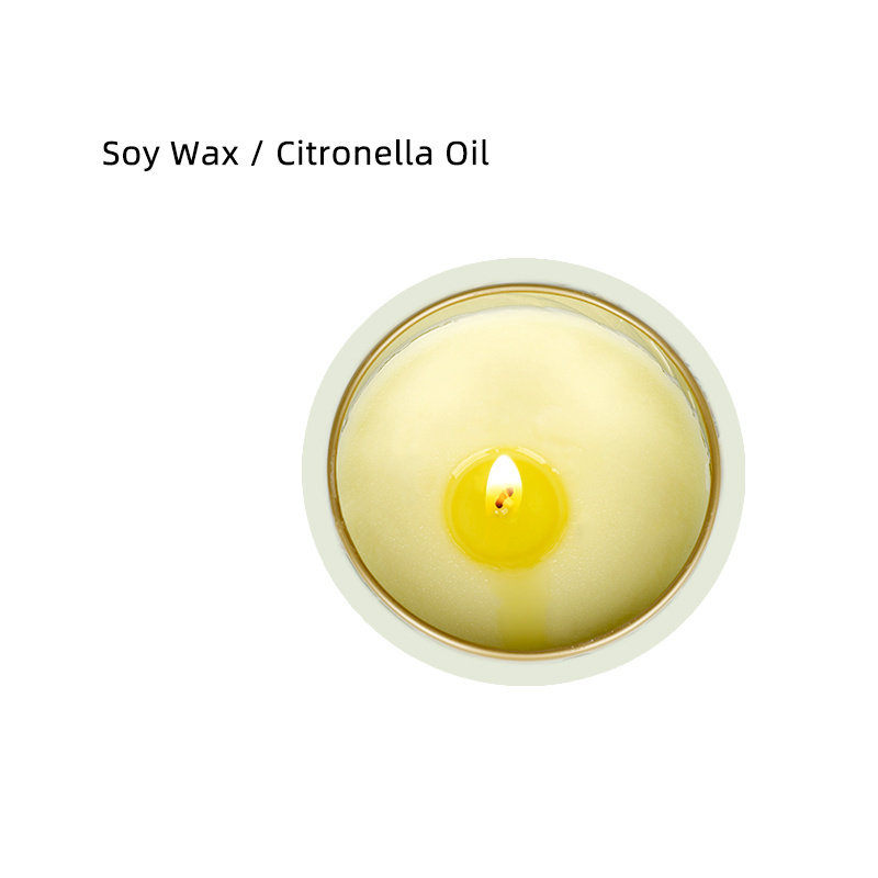 Wholesale Stock Candles Outdoor Camp Home Bug Mosquito Repellent Use Citronella Scented Soy Wax Candle