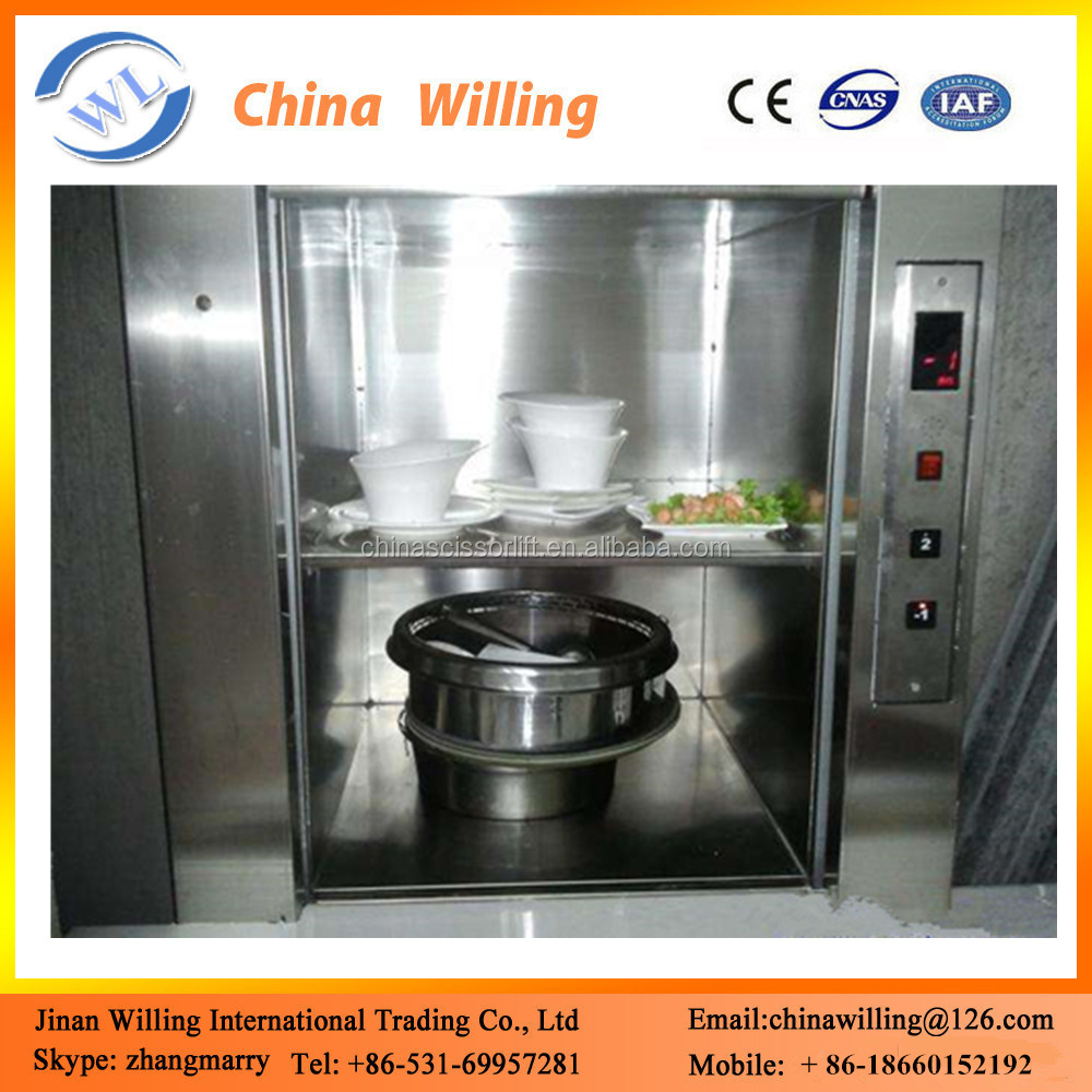 High Quality Dumbwaiter hotel food service mini elevator dumbwaiter lift