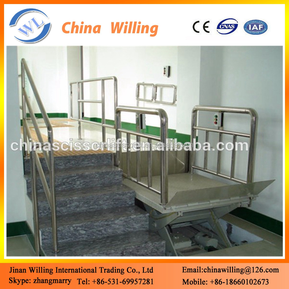 Electric Hydraulic Stair Man Conveyor / Patient WheelChair Lift