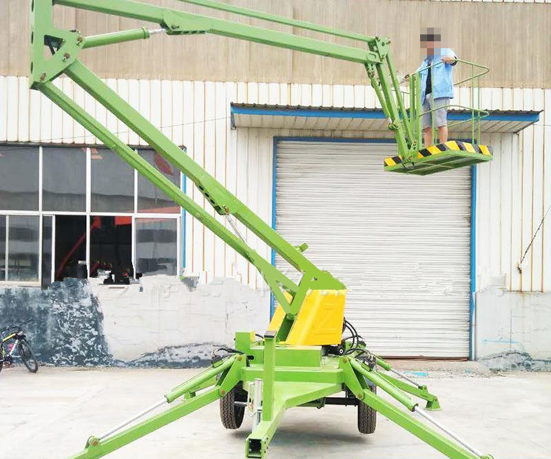 aerial hydraulic construction work cherry picker electric boom lift telescopic towable cherry picker with CE