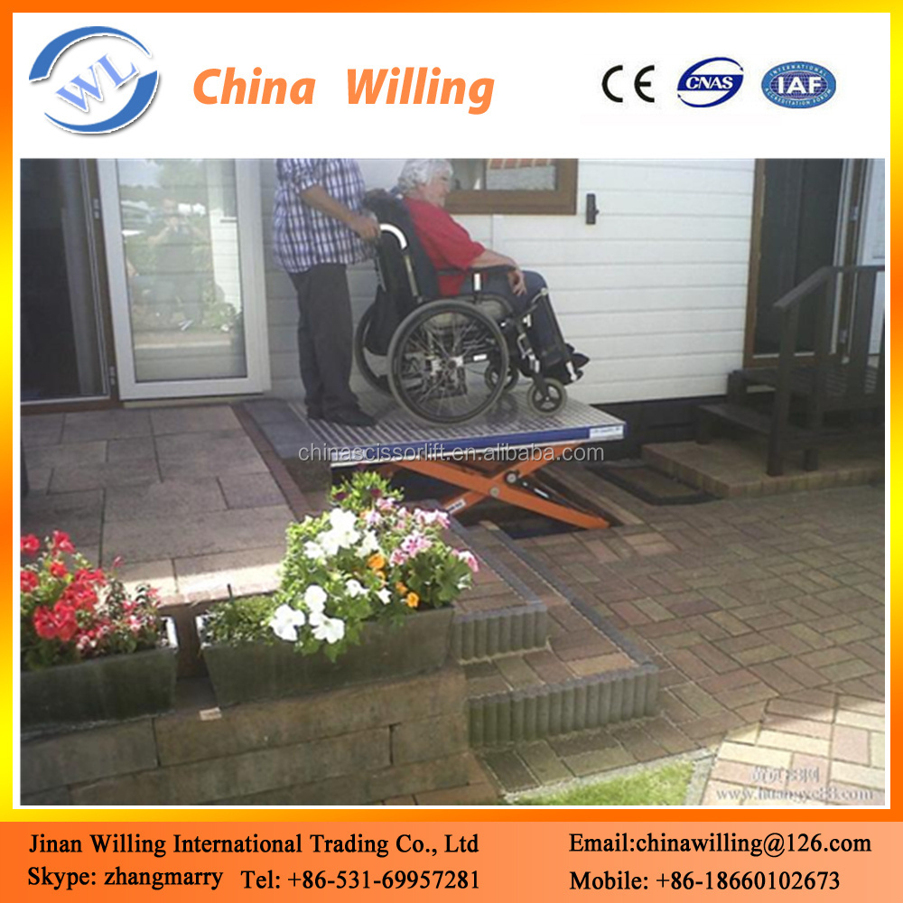 Electric Hydraulic Stair Man Conveyor / Patient WheelChair Lift