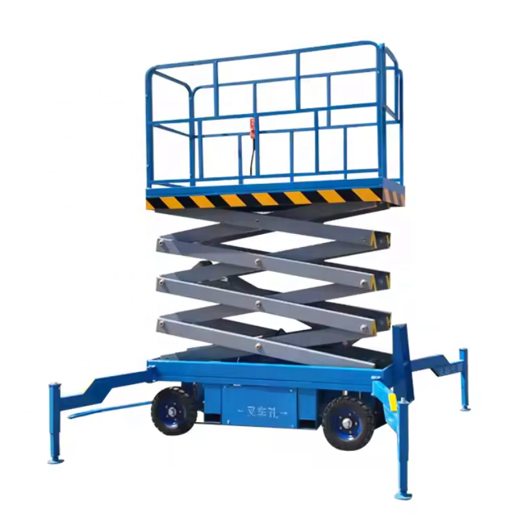 5 meter platform 10m 12m 18m 500kg Aerial Diesel Engine Electric Mobile Scissor Lift with Hydraulic Leg