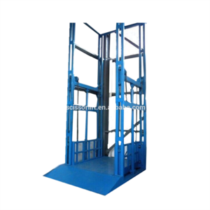 Heavy duty hydraulic guide rail cargo lifts for warehouse elevator