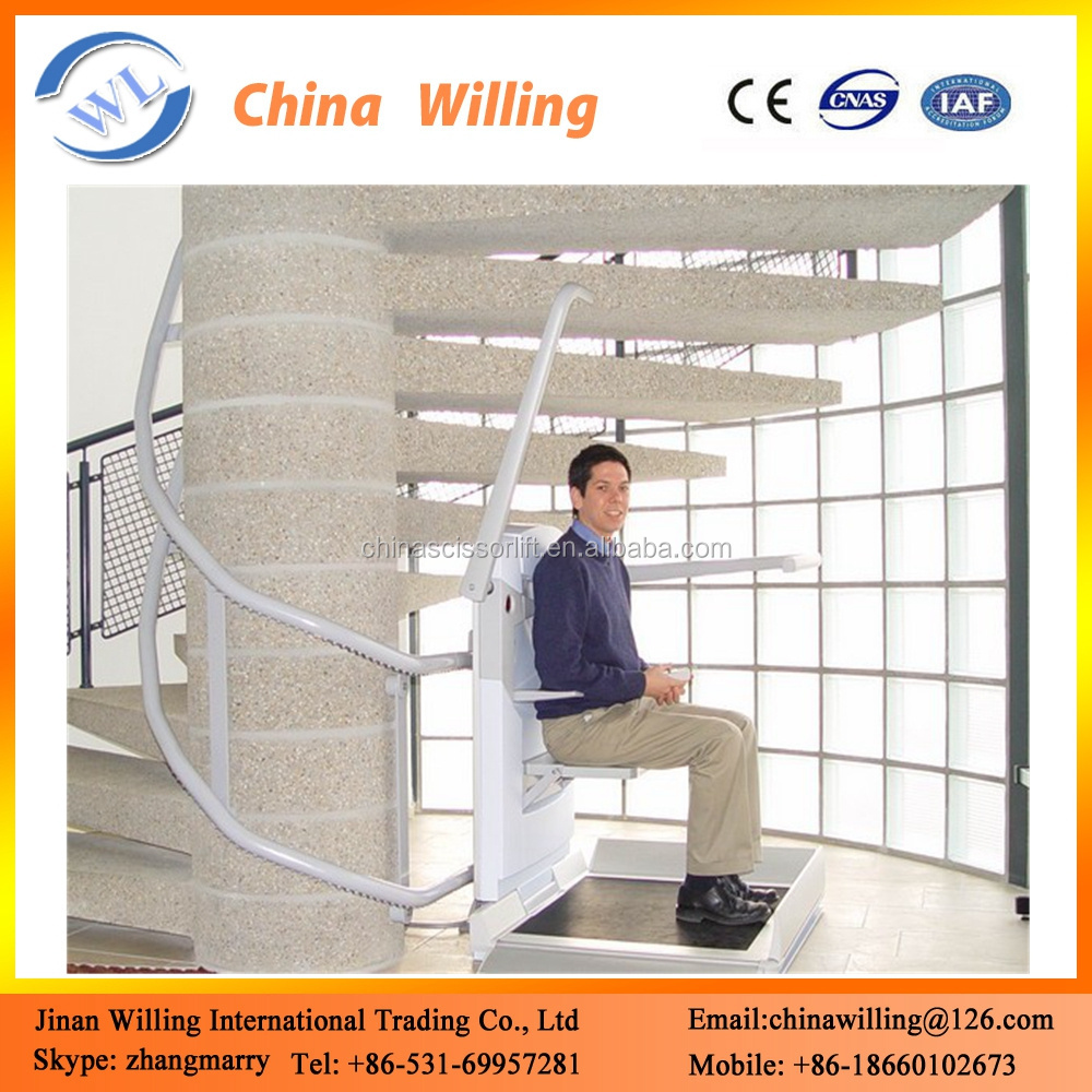 wheelchair stairway platform/removable stair handrail wheelchair lift