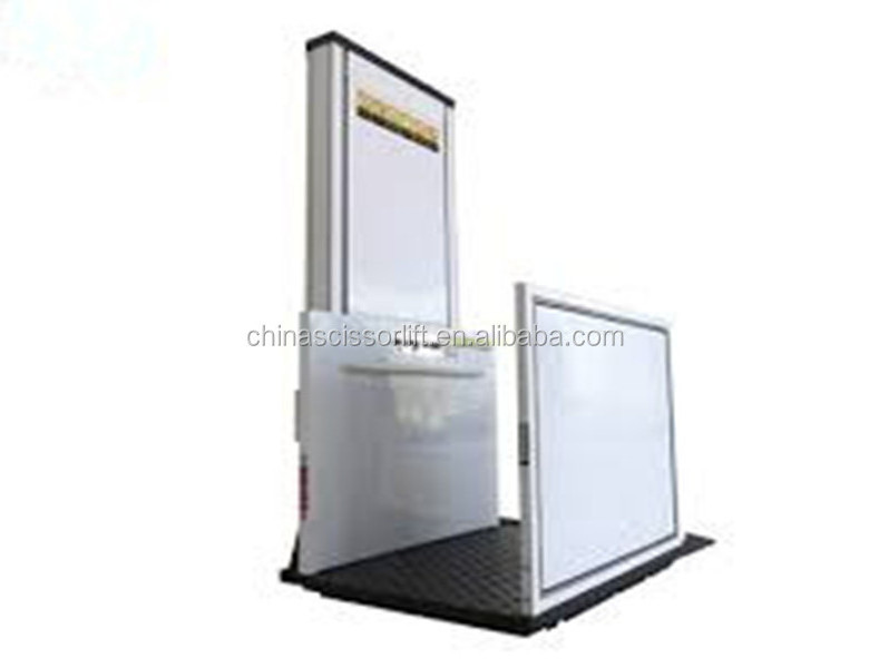 2m 2.5m Iso Ce Approved Small Glass Vertical Hydraulic Home Lift Elevator Handicapped Disabled Wheelchair Lift Platform