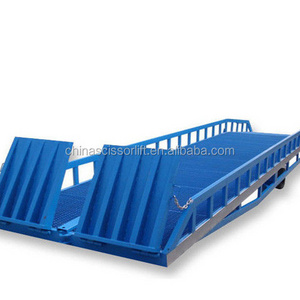 6-10 t adjustable hydraulic Mobile Yard Ramp for Truck Loading and Unloading Portable Dock Leveler Bridge