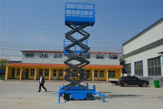 5 meter platform 10m 12m 18m 500kg Aerial Diesel Engine Electric Mobile Scissor Lift with Hydraulic Leg