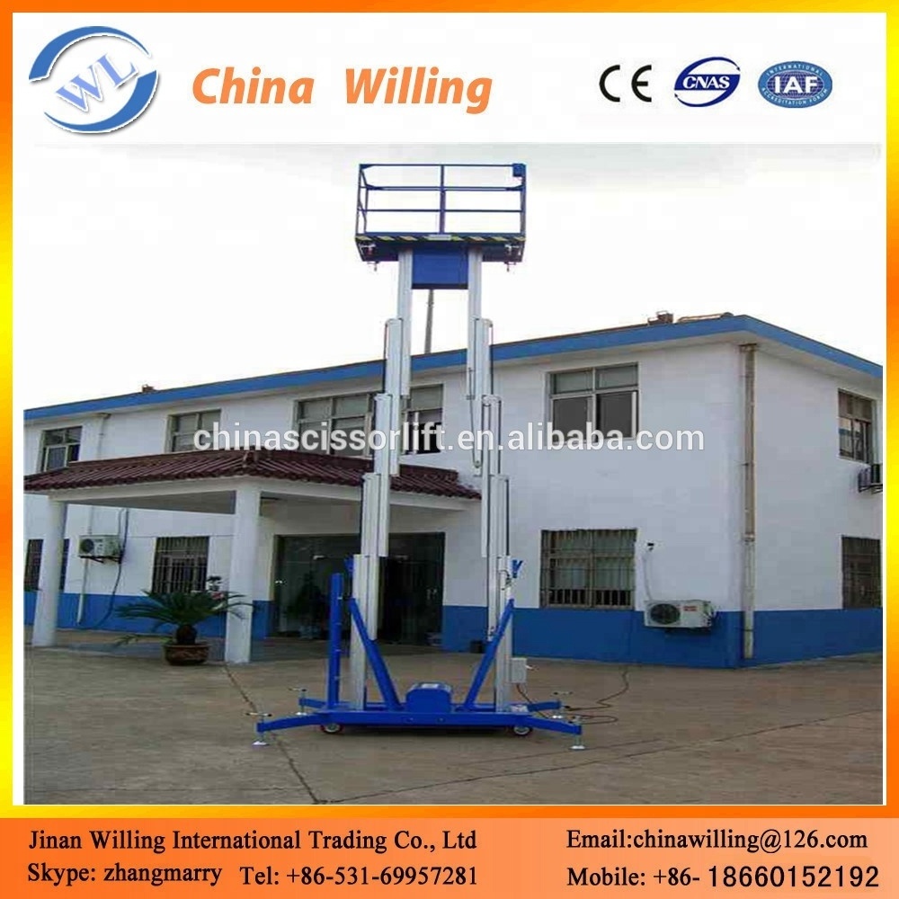 High rise window cleaning equipment telescopic hydraulic man lift