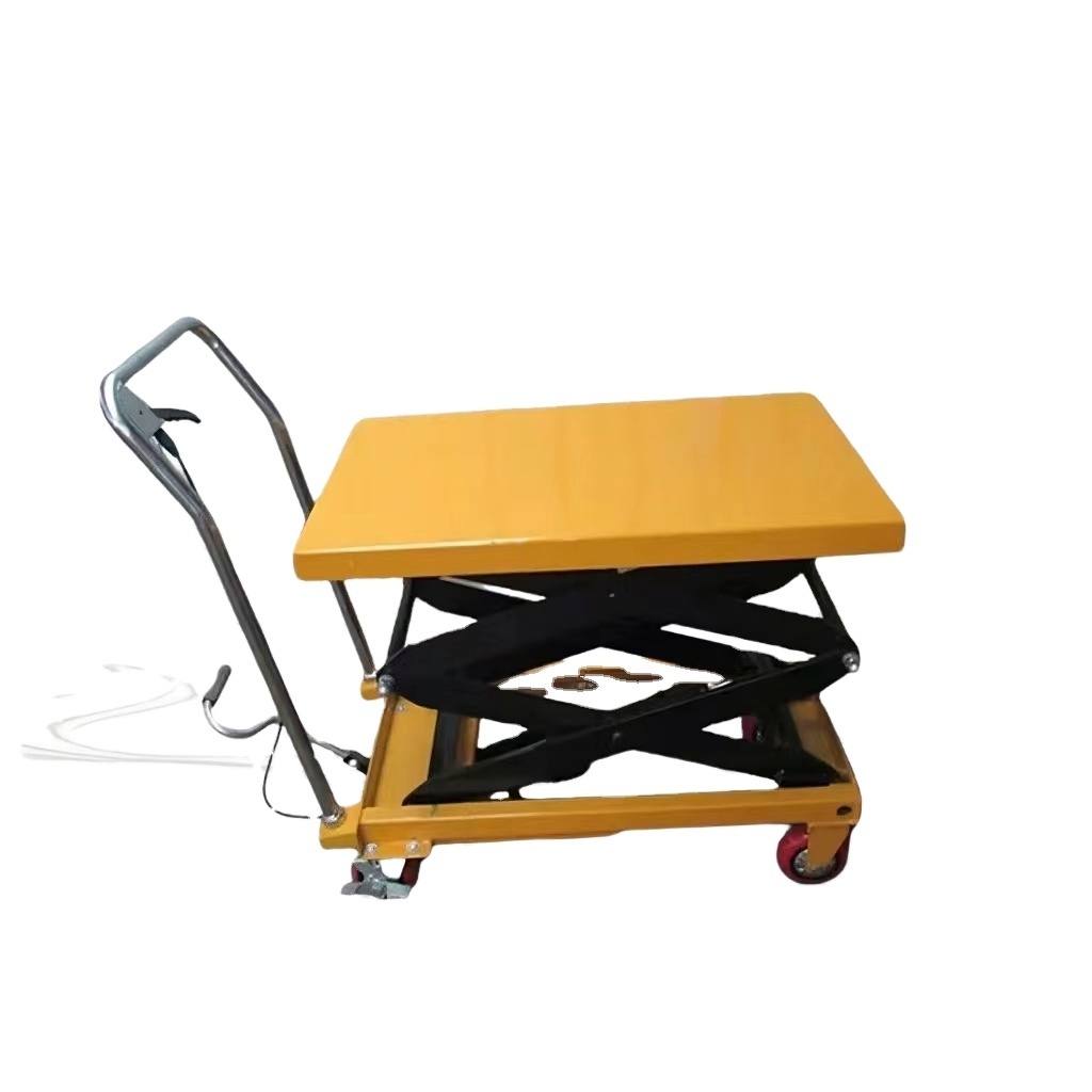 Small Scissor Lift Table/Manual Trolley Cart For Warehouse/light weight hand hydraulic scissor warehouse trolley cart lift