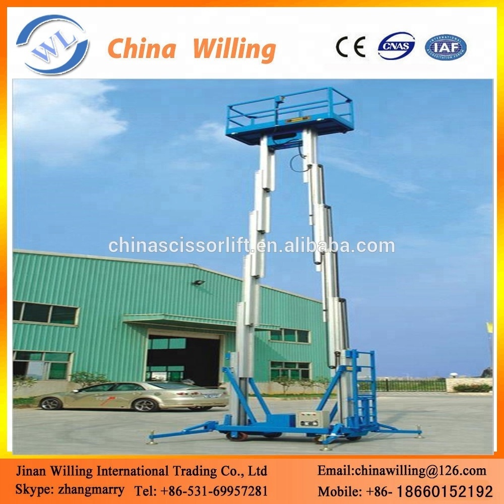 High rise window cleaning equipment telescopic hydraulic man lift