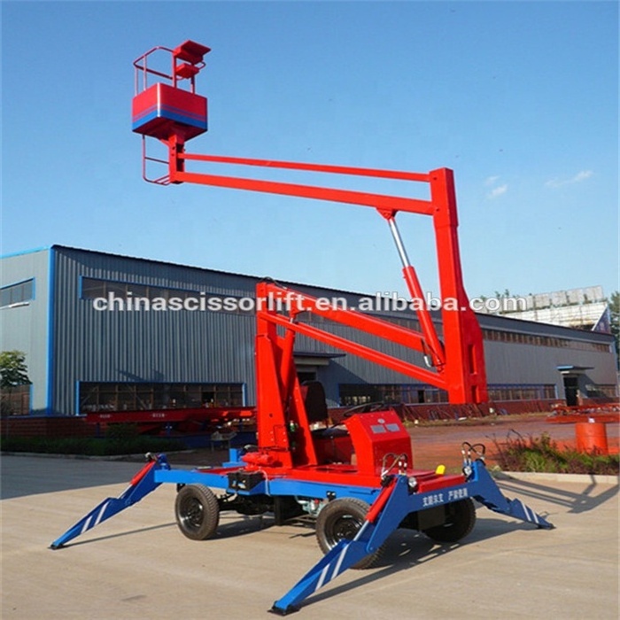 Economic and Efficient Discount price cherry picker articulated small trailer boom towable lifts for sale