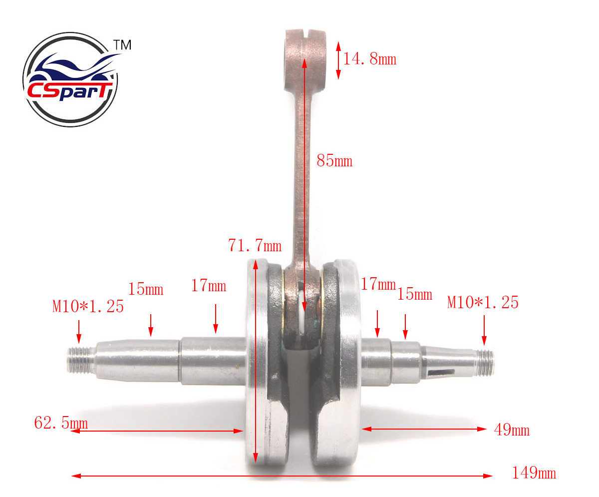 Crankshaft For K T M 50 SX  MINI 50CC 50SX 2002-2009 JR SR  Water Cooled Engine