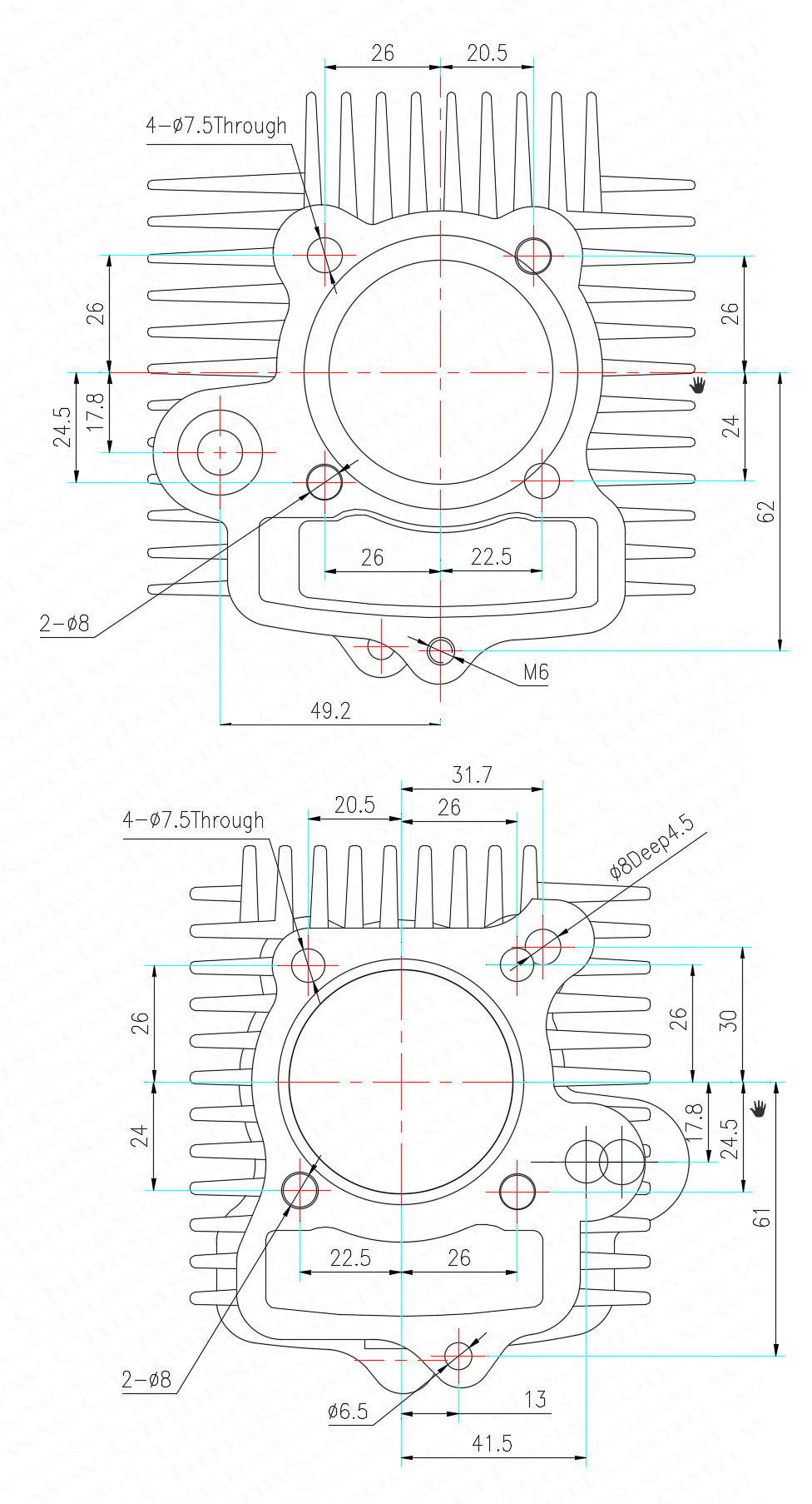 54mm Big bore  cylinder piston ring kit fit for  Loncin Lifan ZongShen  110cc pit bike ATV engine to 125cc